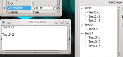 ViewStyle:=vsLIst (Fehler: die Einträge sind von Letztespalte)