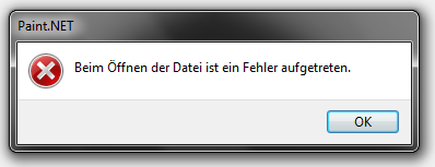 Fehlermeldung bei Paint.Net