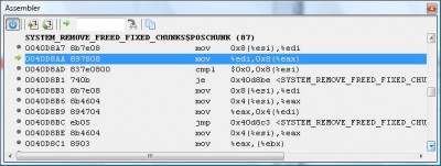 Hier noch die Assembler Daten