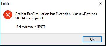 Erst erscheint dieser Fehler