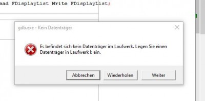 GDB mit Fenster