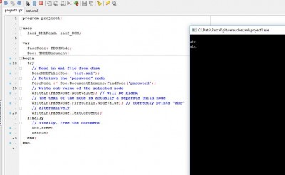 Bild vom Lauf des xml Tests