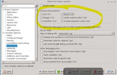 Debuggingeinstellungen