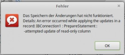 Die Fehlermeldung die ich bekomme. Ab &quot;Details:&quot; wichtig.