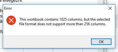 Mehr als 256 Columns