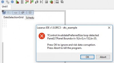InvalidatePreferredSize loop  Error