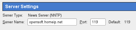 Thunderbird fpGUI NNTP Server Einstellung
